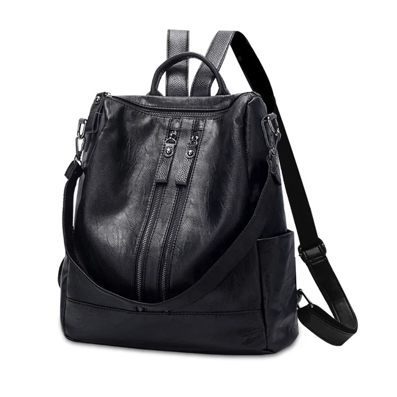 

Soft leather backpack for women 2019 new Korean fashion versatile backpack for women
