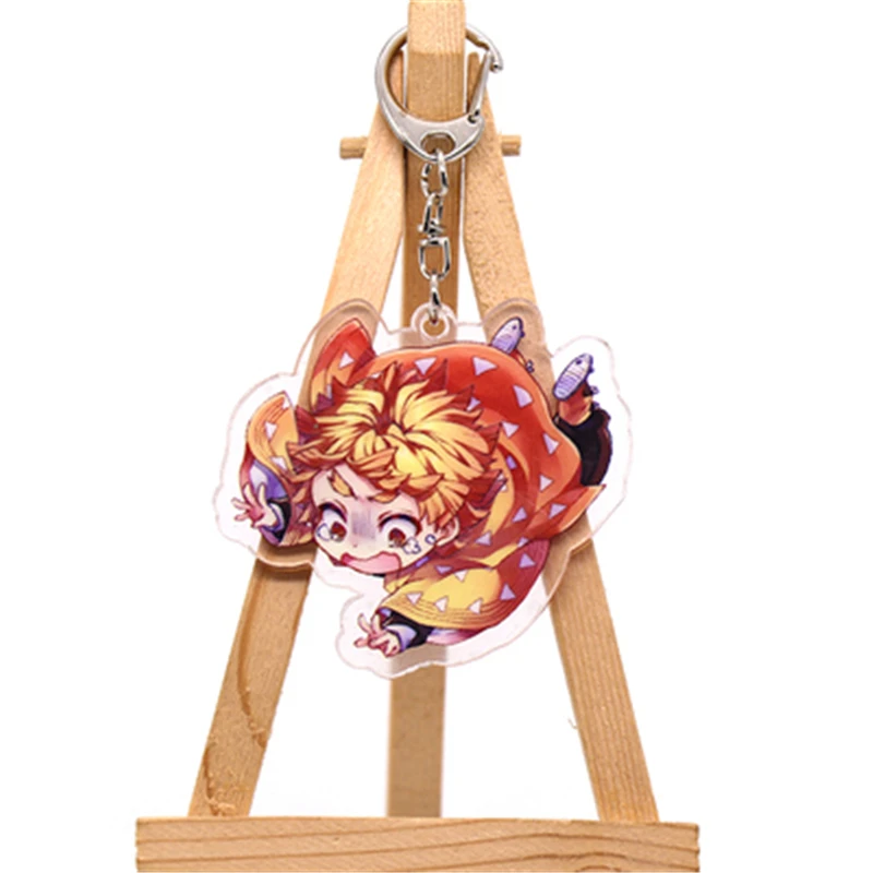 Anime Demon Slayer Kimetsu no Yaiba Kamado Tanjirou Cosplay Kamado Nezuko Acrylic lovely key chain keyring prop Keychain