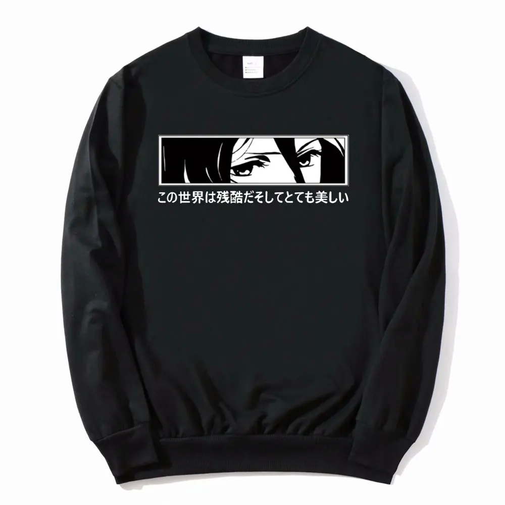 

Comics Attack on Titan Mikasa Ackerman Eyes Sweatshirt Shingeki No Kyojin Pullover Men Women Casual Harajuku Hip Hop Sweatshirts