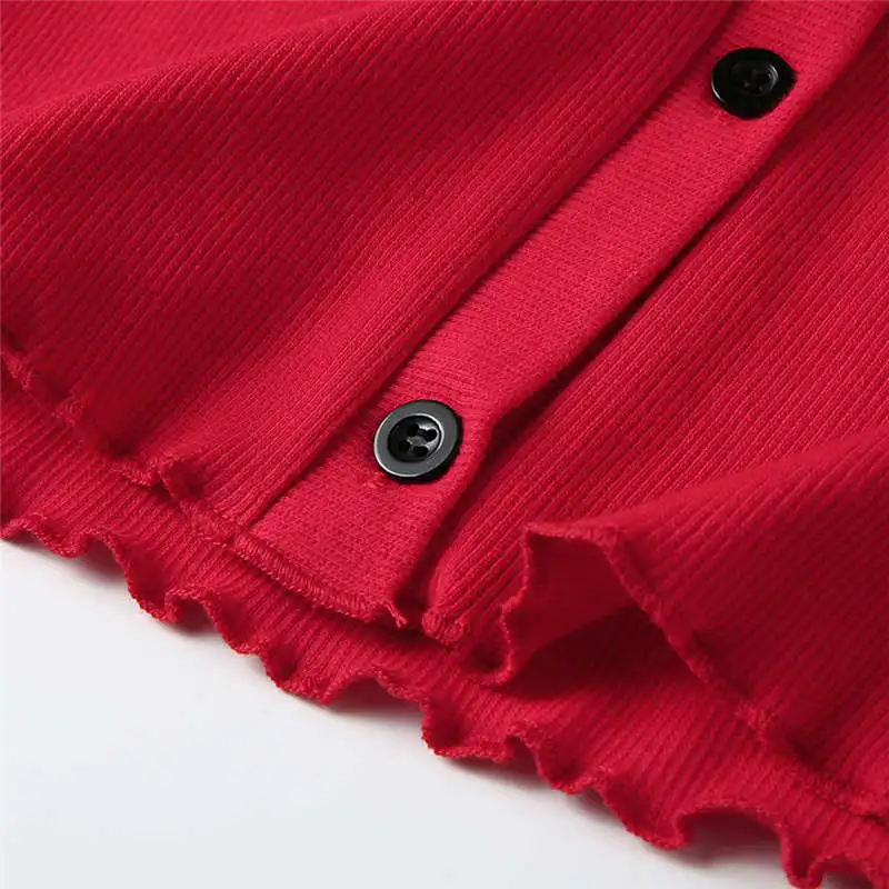 

Womens Auutmn Long Sleeve Single Breasted Cardigan Sweaters Fashion Letter Embroidery Crop Top