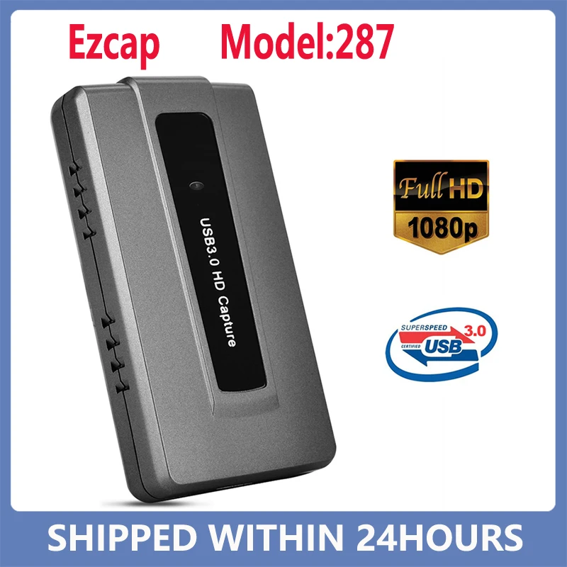 Карта видеозахвата игр Ezcap287 hd USB 3 0 EasyCap 1080p 60fps Plug and Play для XBOX One PS4 WII U | Компьютеры и