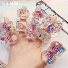 FFLACELL, 1 шт., летнее кольцо для женщин, для девочек, с геометрическими фигурами, с квадратными, круглыми, прозрачными цветами из акриловой смолы, ювелирные изделия