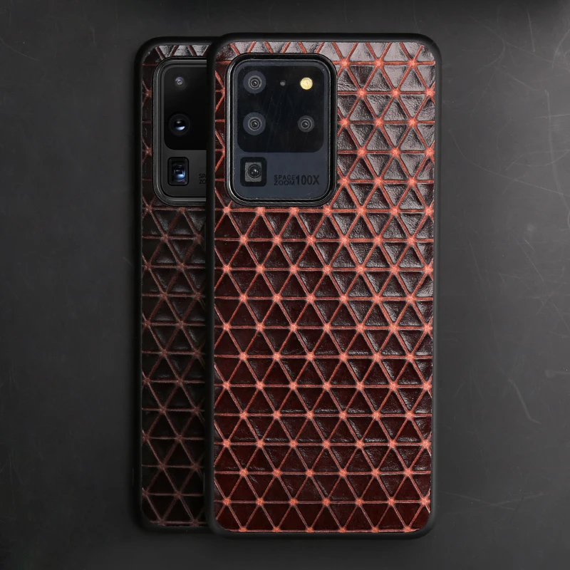 leather Phone Case For Samsung Galaxy S20 ultra S7 S8 S9 S10e s10 Plus Note 8 9 10 plus A70 A30s A50s A51 A71 Cowhide | Мобильные