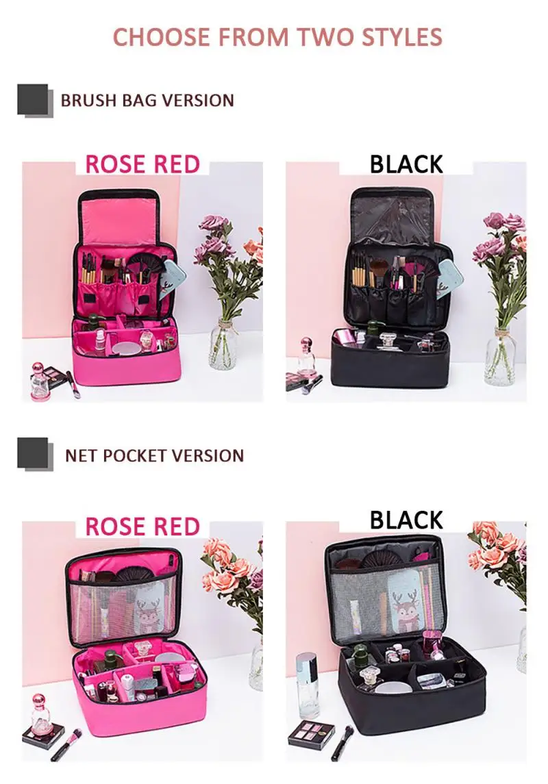 Вместительный большой профессиональный туалетный мешок косметический ящик для