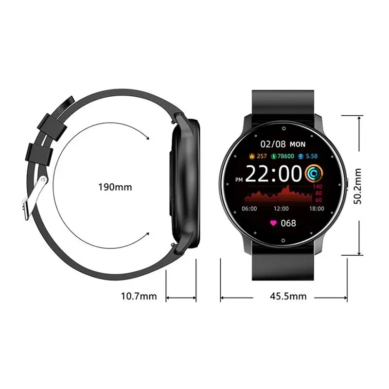 

Smart Watch Men Women Message Reminder Sport Sleep Heart Rate Monitor Watches for iOS Android
