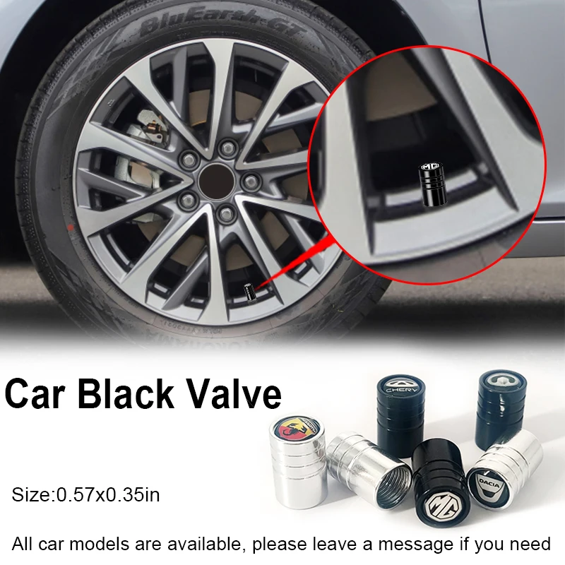 

4pcs Car Tire Valve Stems Cap Valves Air Caps Dustproof Cover for Dodge Caliber Challenger Charger Caravan Ram Car Accessories