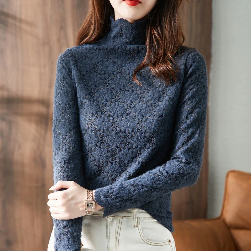 

2022 Модные топы, кружевная элегантная белая дизайнерская рубашка-корсет с воротником, женские рубашки, прозрачная блузка с длинным рукавом