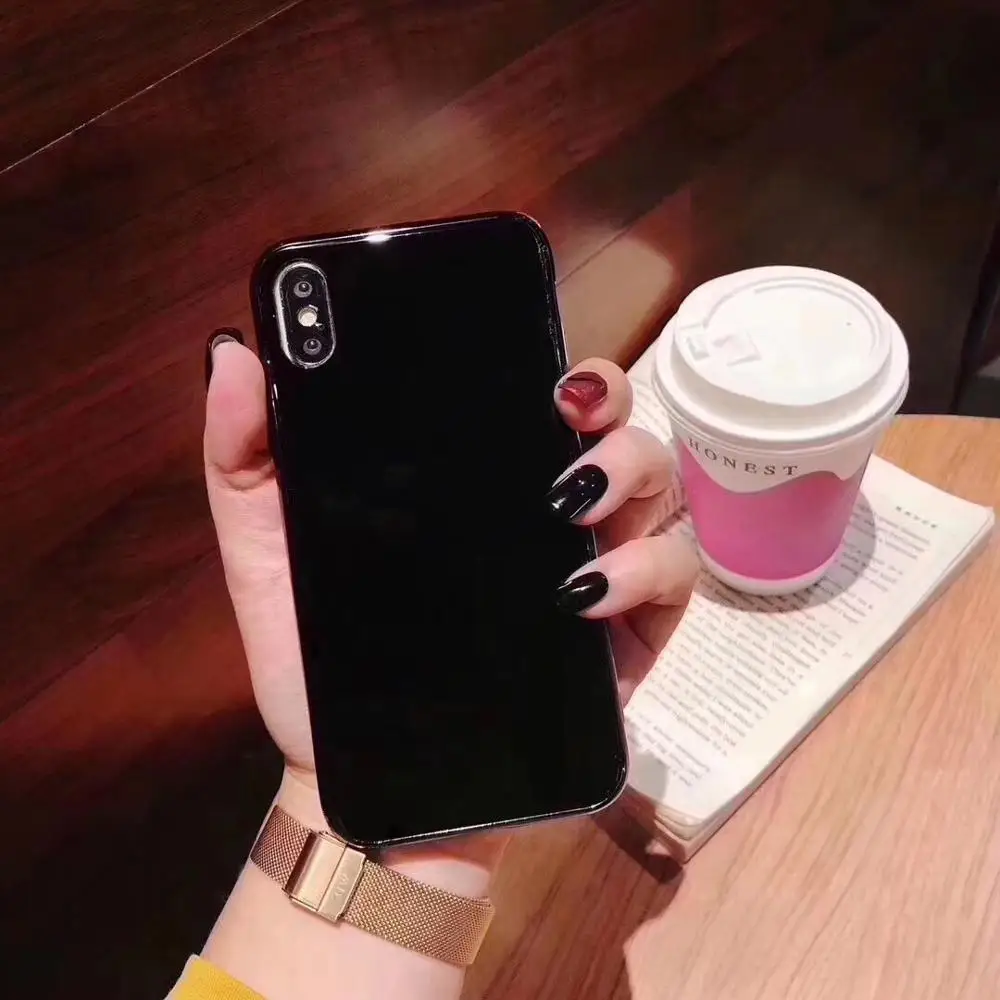 Роскошный чехол из закаленного стекла Eletroplate для IPhone X Xs Max XR 8 7 6 6s Plus милый