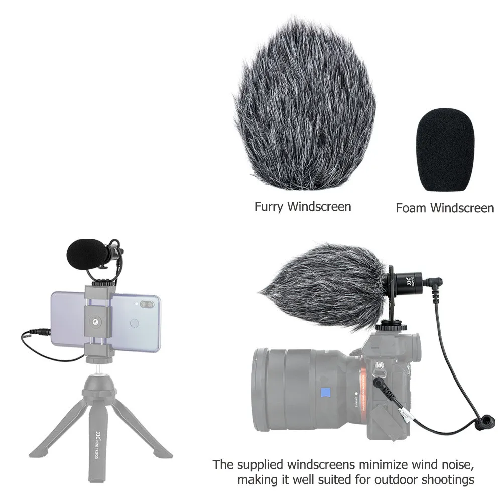 3.5mm Cardioid Microphone Audio Video Record Mic photography for DJI OSMO ACTION For Vloggers Interview | Электроника