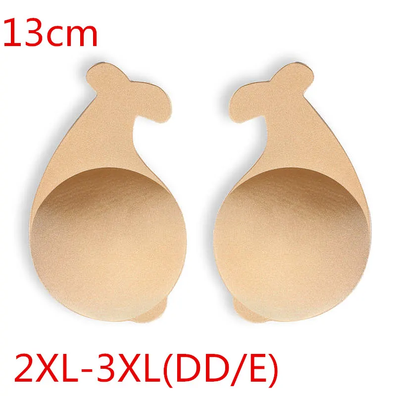 beige 2XL-3XL S-xxxl накладки на грудь чаша для питья для кроликов полное покрытие пуш-ап невидимый бюстгальтер многоразовый клей бюстгальтер плюс подъем интимный для вечерние платья - Цвет: beige 2XL-3XL