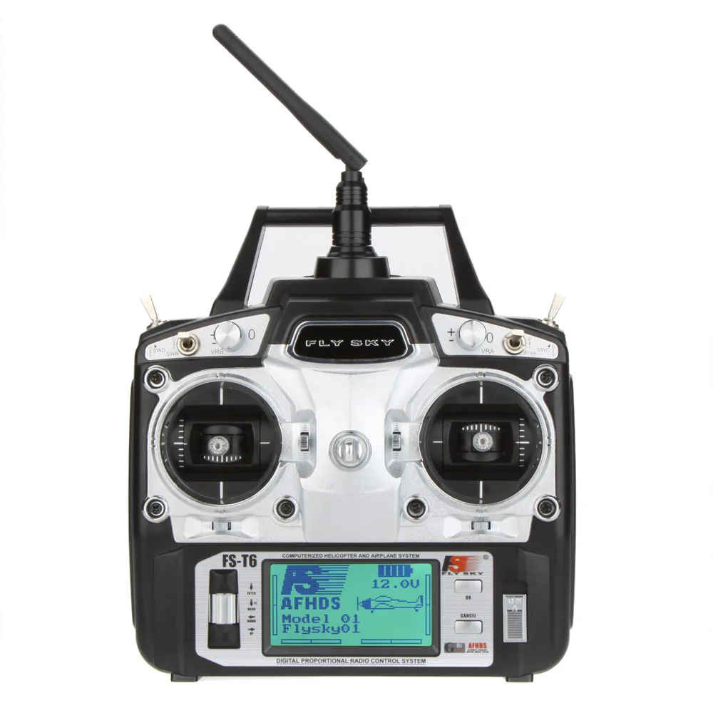 

Оригинальный Flysky FS-T6 Высокая точность 2,4 ГГц 6-канальный режим 2 передатчика с ресивером для радиоуправляемого многовинтового квадрокоптера...