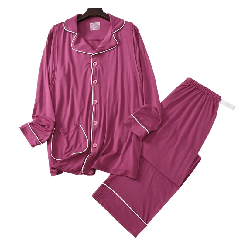 

2 Piece Summer&fall Outfits Modal Pregnant Women Postpartum Clothes Pregnancy Nursing Pajamas Feeding Long Sleeve Suit