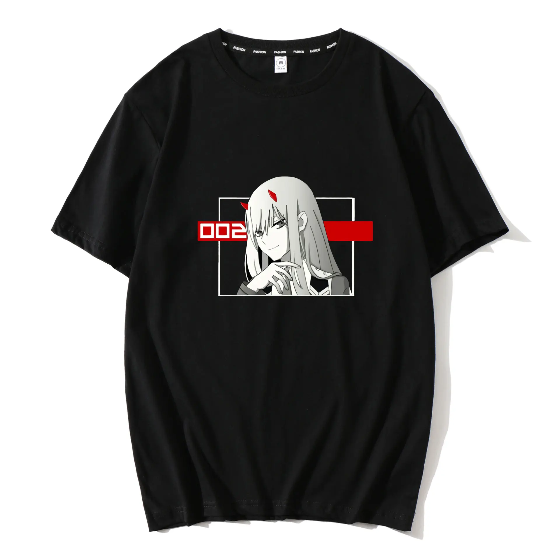 

Darling in the franxx anime Harajuku Zero TWO Beautiful girl T shirt men tops loose summer short-sleeve chic Camisas T-shirt