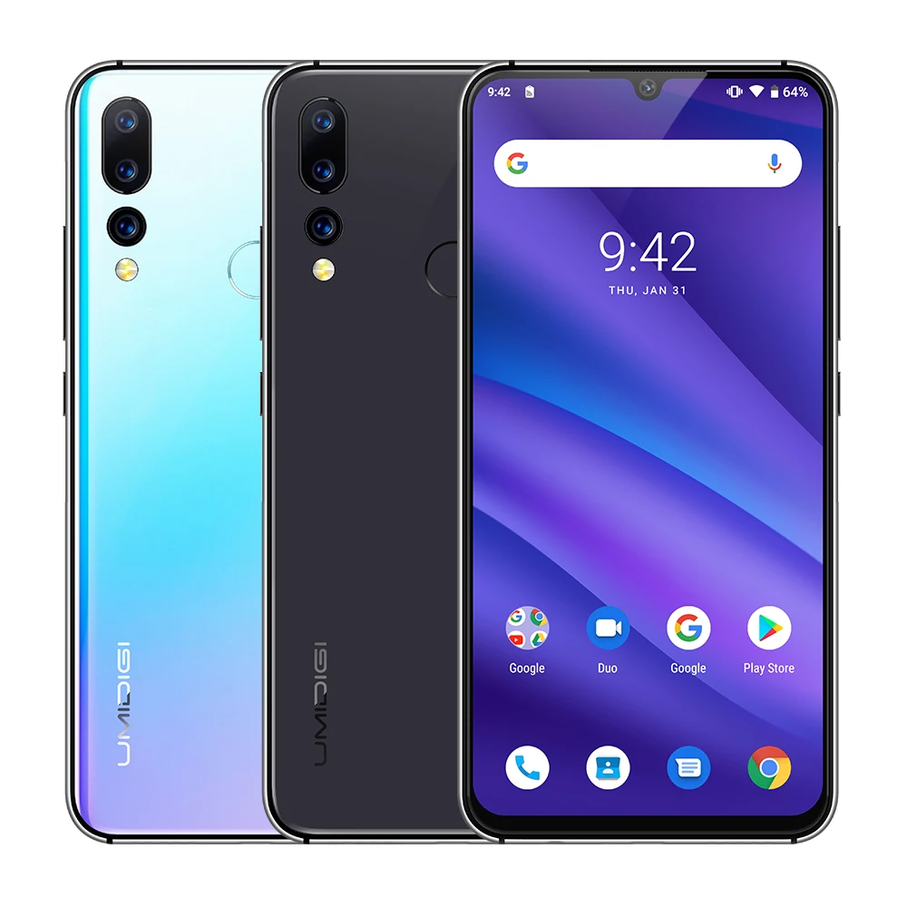 Глобальная версия UMIDIGI A5 PRO16MP Тройная камера Android 9 0 Восьмиядерный 6 3 'FHD + Капля