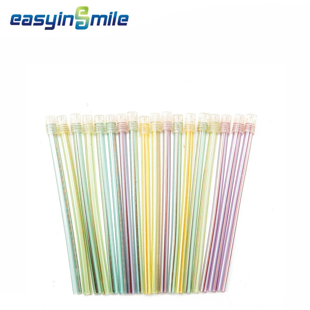 100Pcs/1pack Dental Saliva Ejectors Assorted Color For Dental Lab EASYINSMILE