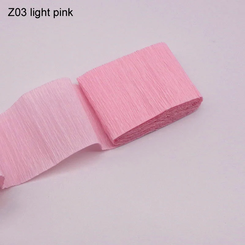 Z03 light pink Декорации 5 см x 250 см баннеры конфетти растяжки DIY Бумажная гирлянда крепированная бумага Свадьба День Рождения Вечеринка фотографии фоны - Цвет: Z03 light pink