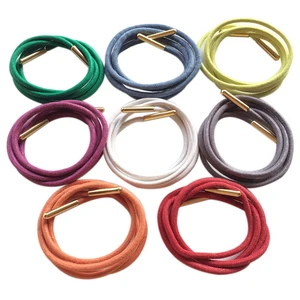 Шнурки для обуви Weiou, золотистые, металлические, вощеные, цветные, водонепроницаемые, круглые, для кожаной обуви