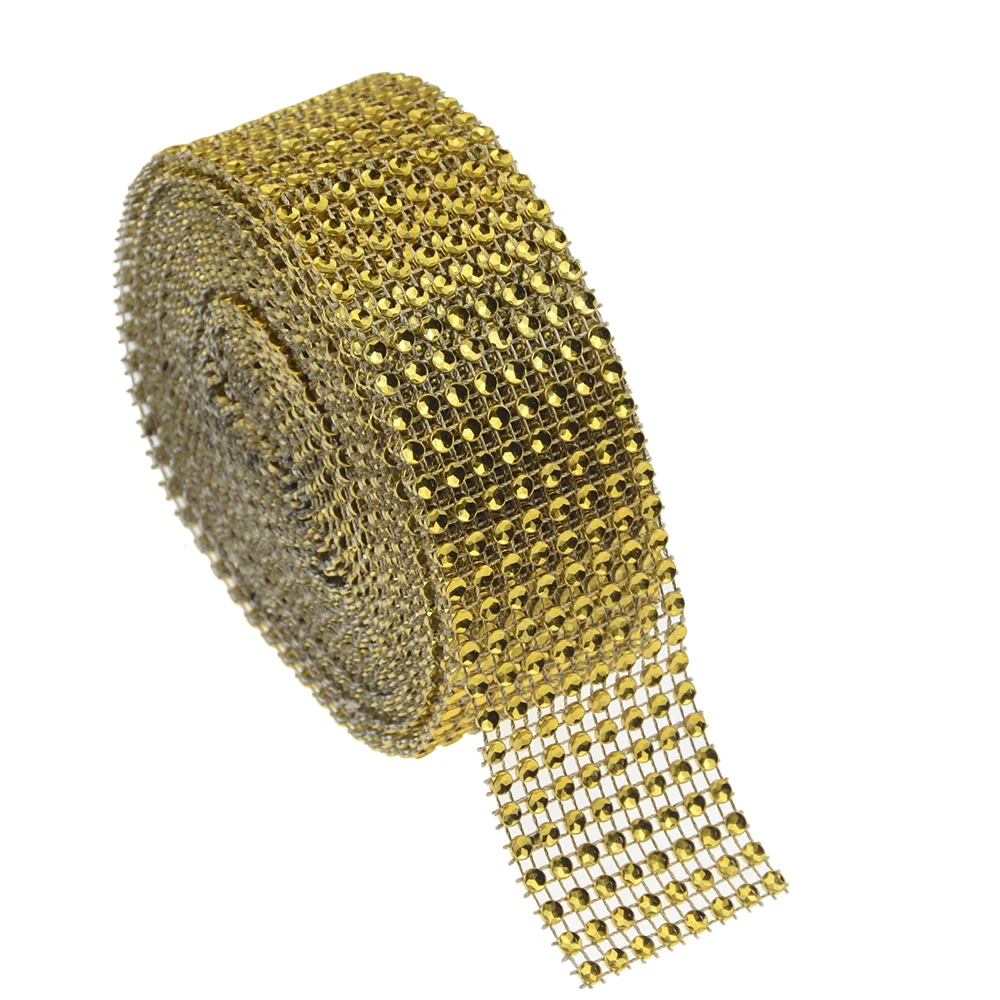 

1roll /1M 2-12CM Bling Diamond mesh Wrap ribbon silver Rhinestone Mesh Tape Tulle Crystal Ribbon birthday Wedding decoration DIY