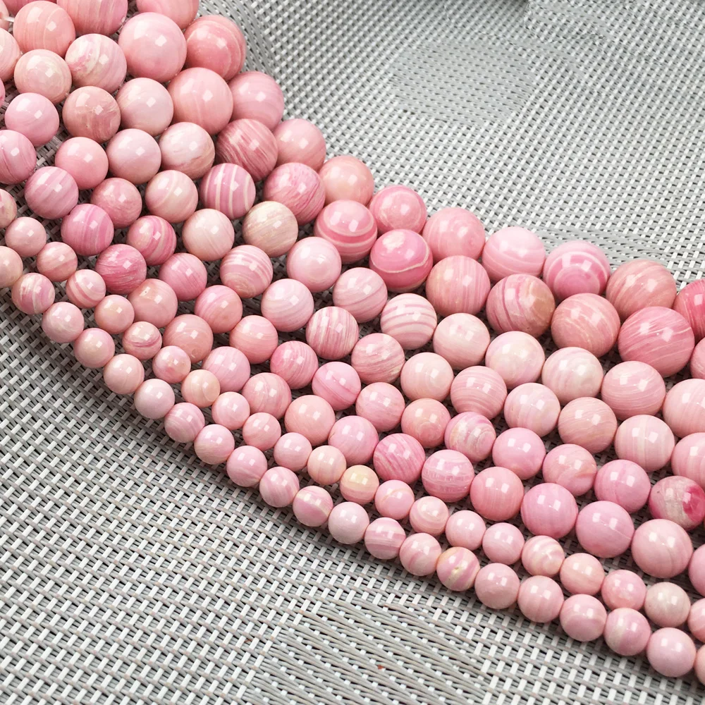 Fashion Natural Stone Pink Shell Beads Round Loose Spacer For Jewelry Making DIY Bracelet Necklace Accessories Gifts | Украшения и