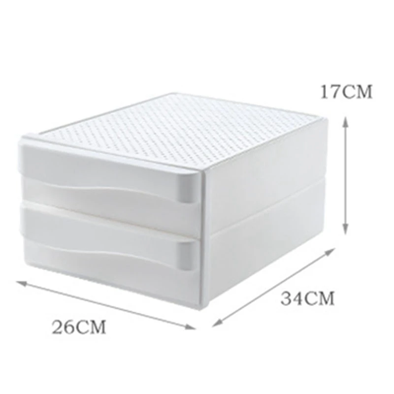 A4 Paper Documents Cards Office Desktop Storage Box Drawer Type Mobile Phones Pens 2-Layer Home School Plastic Shelf |