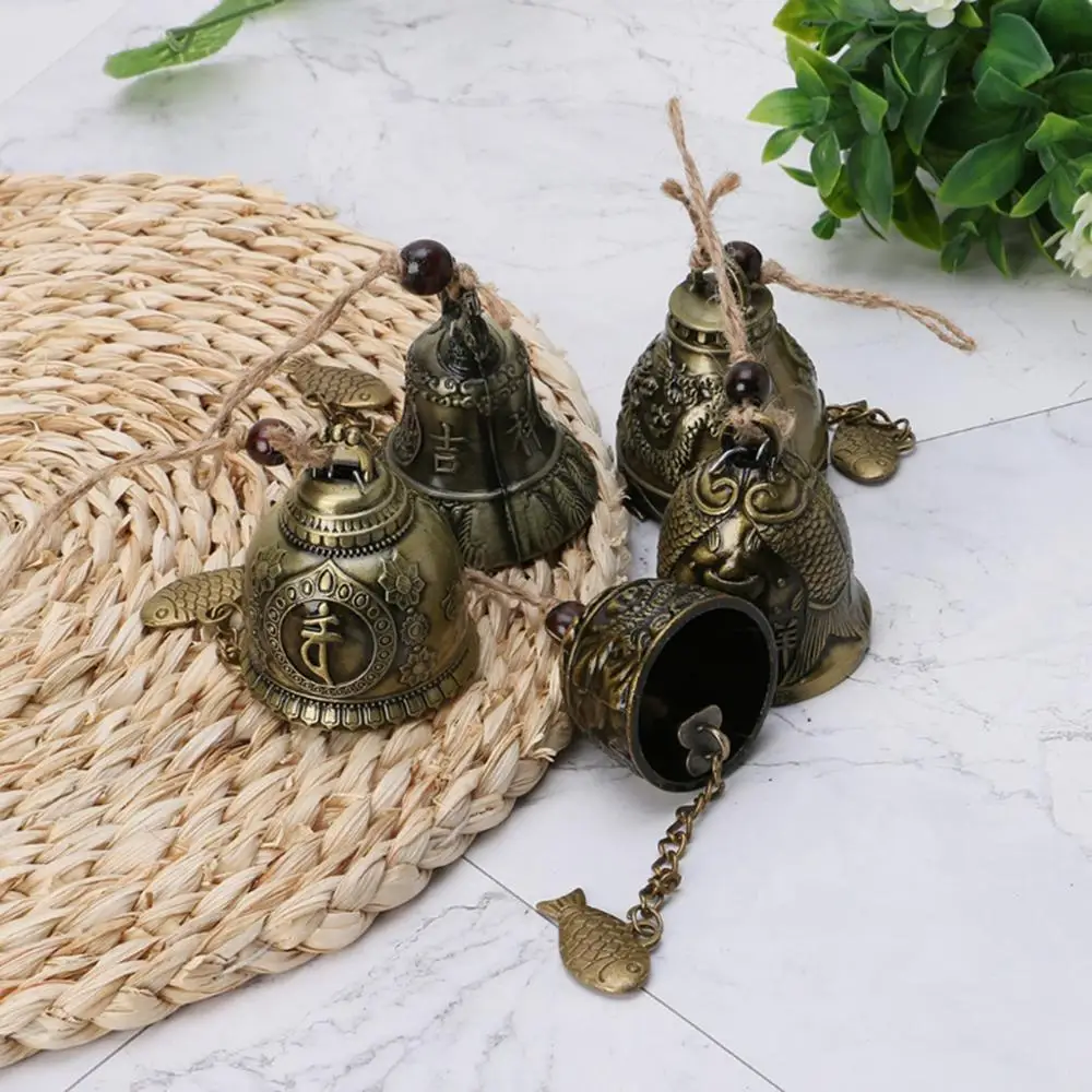 Старинные металлические ветряные колокольчики китайские дракон Будда фэншуй на