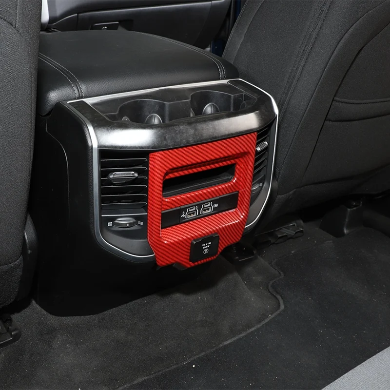 

for Dodge RAM 1500 2018- 21 Rear Air Outlet Anti-Kick Panel Cover Trim