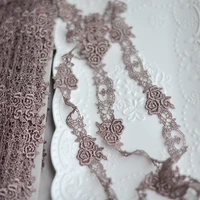 high quality coffee water soluble embroidery lace accessories qipao dress clothing materials h187