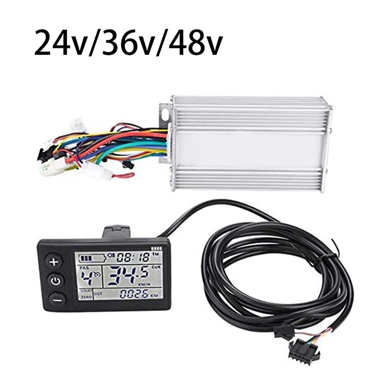 

Electric Bike Controller Box 24V/36V/48V Waterproof LCD Display Panel Ebike Scooter Brushless Speed Controller Kit