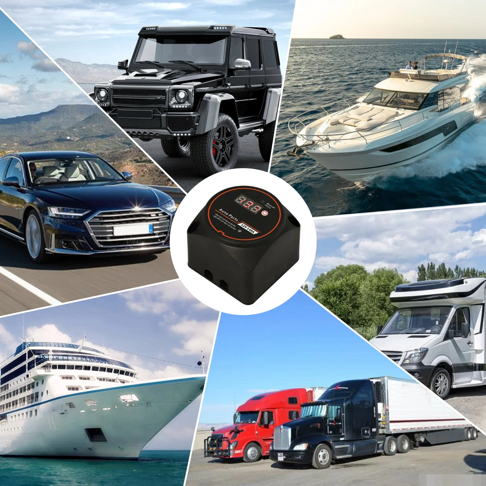 Чувствительное реле с светодиодный-экраном дисплеем напряжения для грузовиков