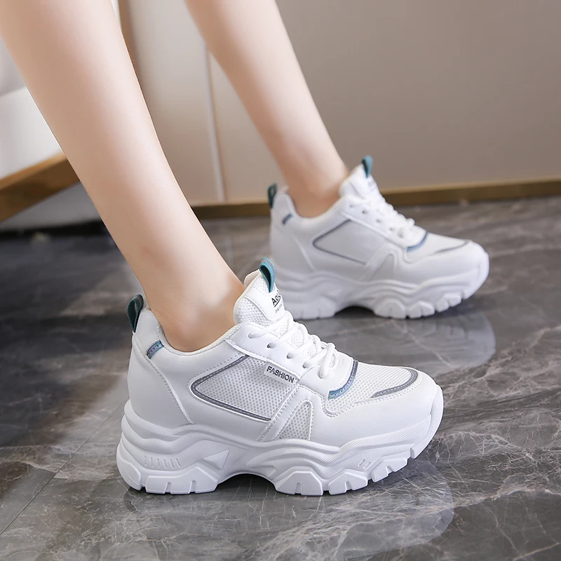 

Fashion 2021 New Breathable Sneakers Women Vulcanize Shoes Comfort Casual Walking Platform Shoes for Women Sneakers Wedges Shoe