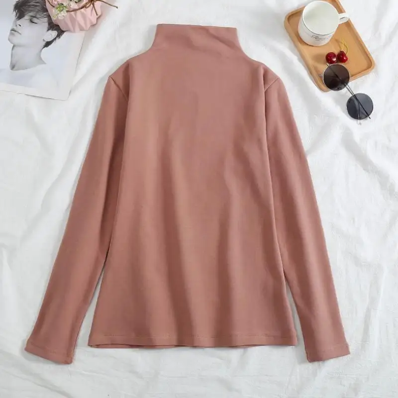 Лидер продаж! Свитер женский средней длины с высоким воротом бледно-желтый