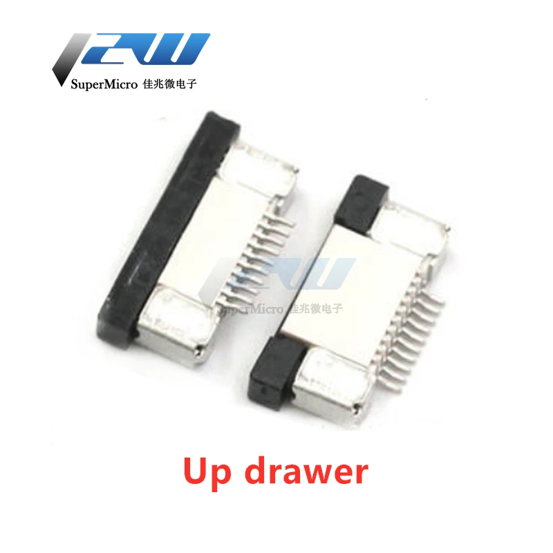 10 шт./лот соединитель FPC FFC 0 5 мм/1 мм кабель Плоский PCB SMT ZIF 4 6 7 8 12 16 18 20 26 28 30 32 36 40 50 54