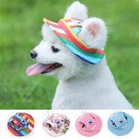 fashion pet dog cap breathable pet hat dog summer sunhat cloth mesh canvas caps for small medium dogs cats pet products