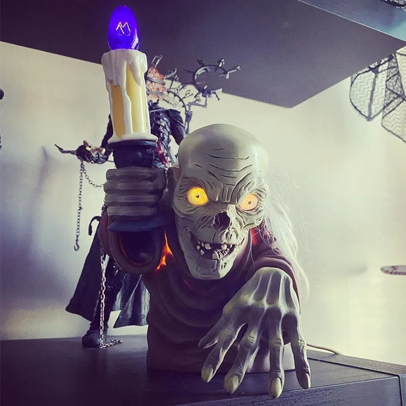 

Crypt Keeper Statue The Guardian of Hell Candlestick Ornaments Halloween Decoration Candlestick Resin Figure Sculpture for Decor