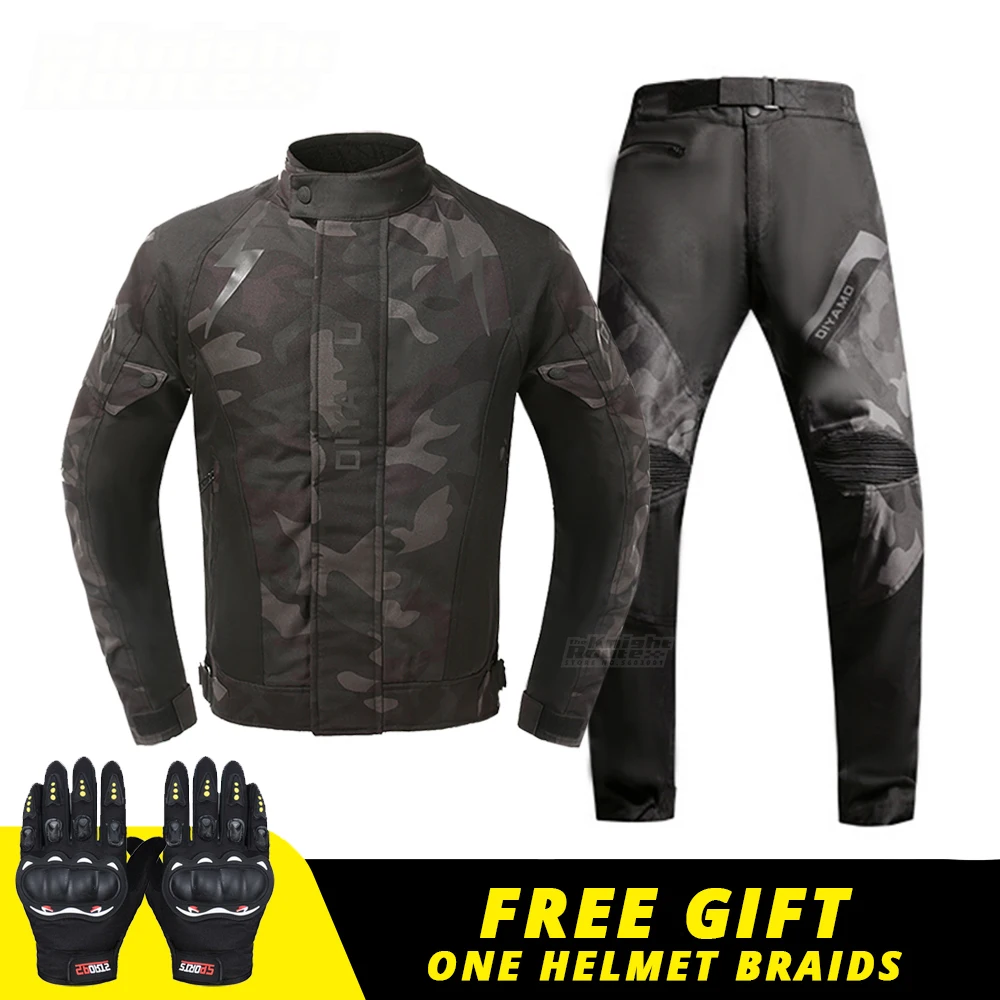 

Куртка мотоциклетная Мужская, верхняя одежда для езды на мотоцикле и велосипеде, брюки для мотокросса, защитное снаряжение, на лето