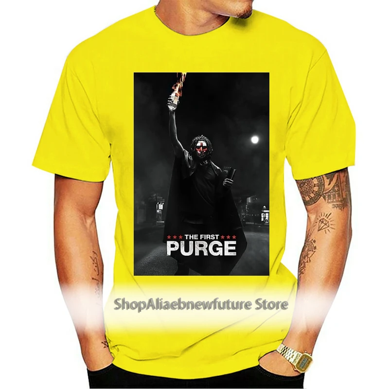 

T-Shirt Inspired By The Upcoming Movie - The First Purge Short Sleeve Cotton T Shirts Man Clothing For MaleBoy Tshirt