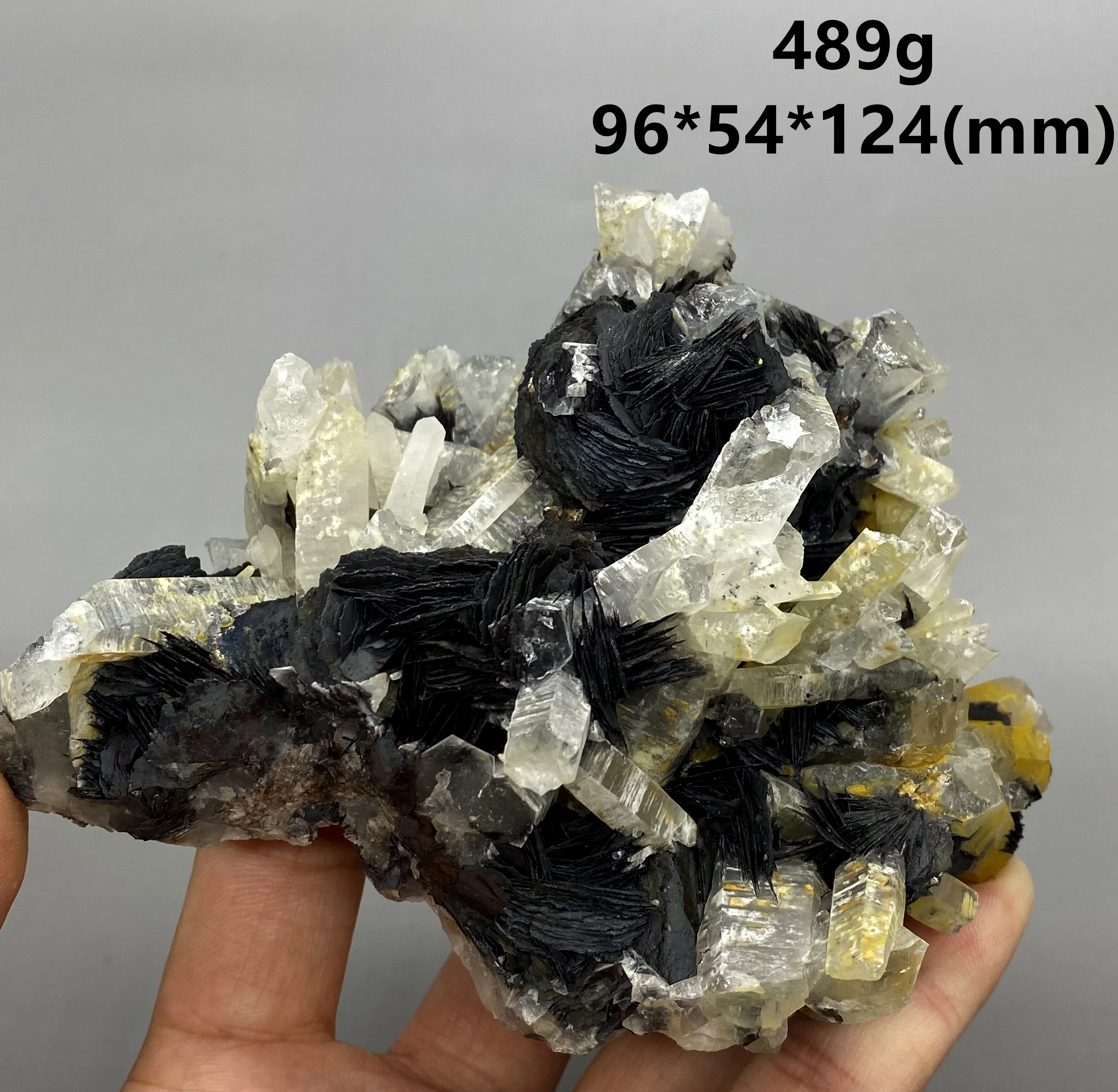 

Большой! 489 г натуральный спектрольный гематит и кристалл симбиоз минеральный образец хрустальные камни и кристаллы кварцевый исцеляющий к...