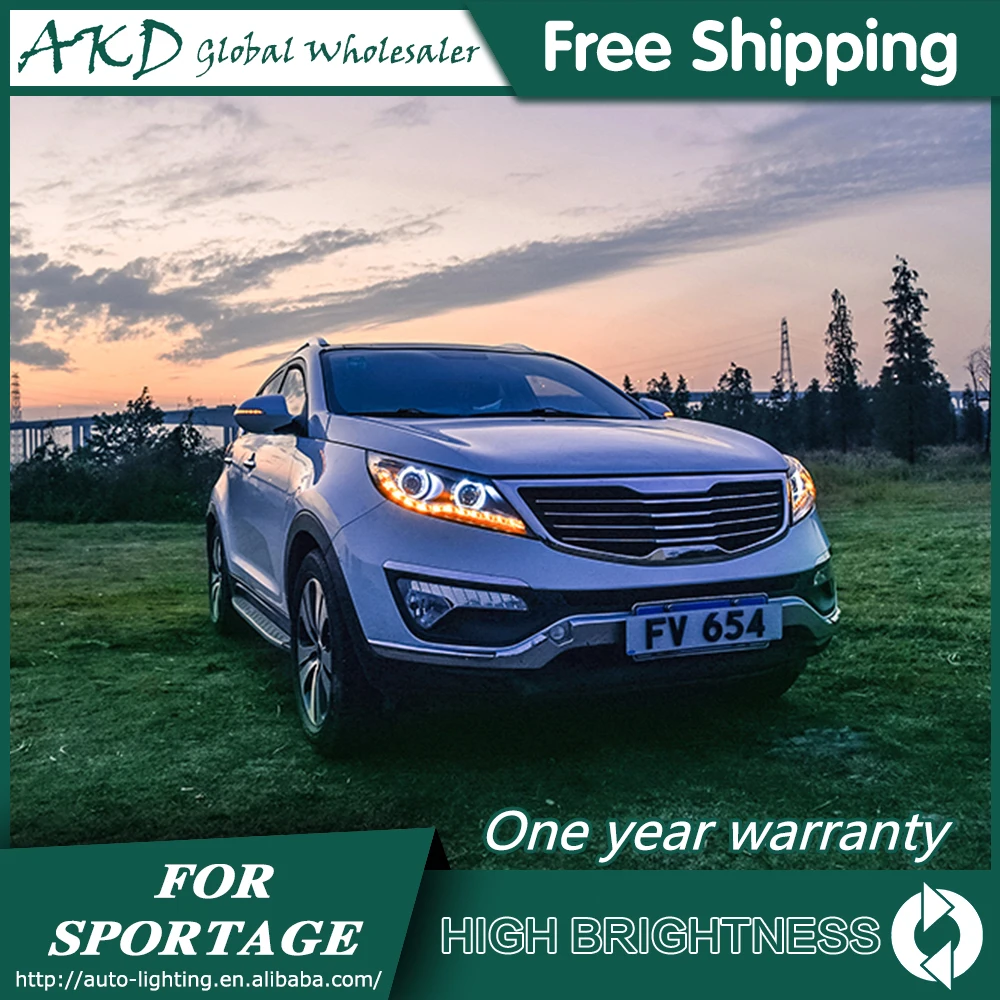 Автомобильный Стайлинг для Kia Sportage R 2011 2014 светодиодный фонарь ДХО Биксеноновая