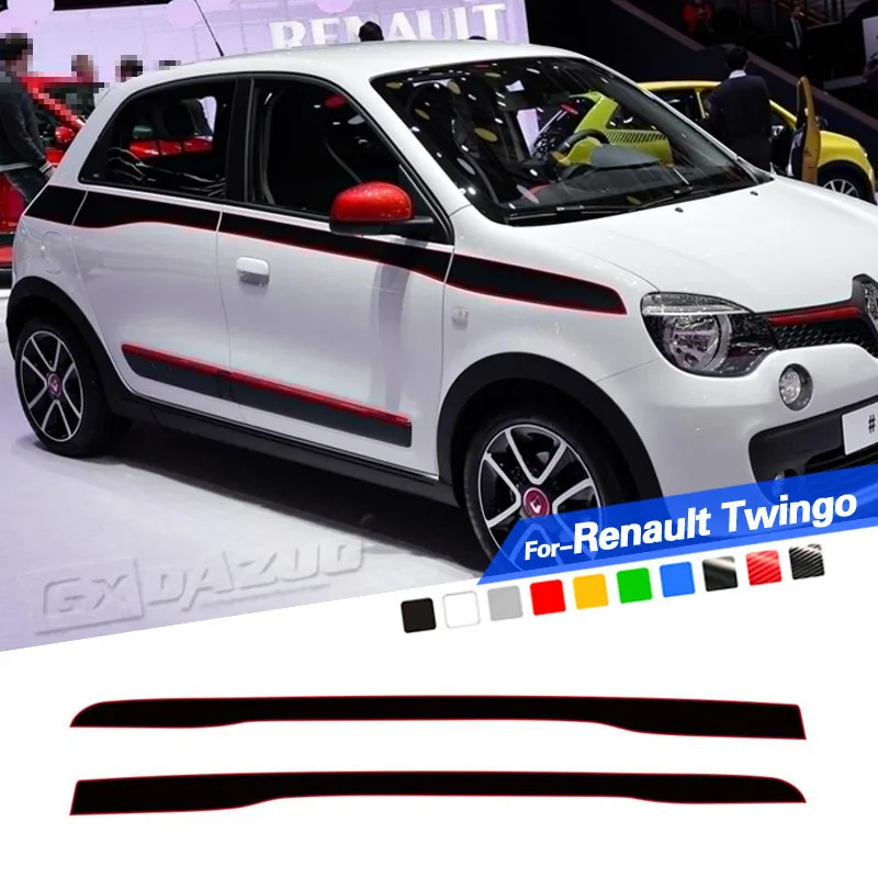 

Спортивные полосы, автомобильная наклейка на талию для Renault 4, 4 GT, Color Run 2015-2017, декоративная наклейка на дверь кузова автомобиля, внешние аксе...