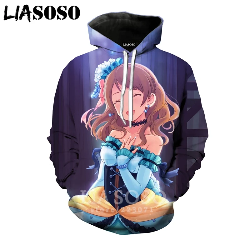 LIASOSO для мужчин женщин Рин Сибуя Толстовка 3D принт идол мастер Золушка Девушка