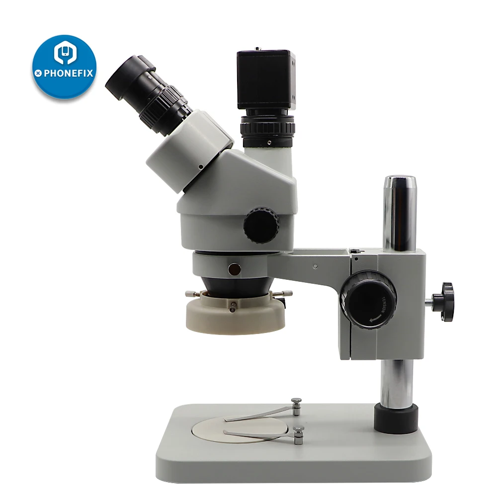 3.5X-90X Trinocular Stereo Microscope Simul Focal Industrial Magnification Continuous Zoom For iphone Phone PCB Repair Soldering |