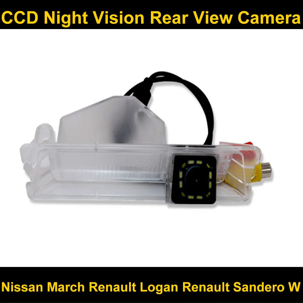CCD HD ночного видения 12LED специальная камера заднего вида для Nissan March Renault Logan Renault Sandero W