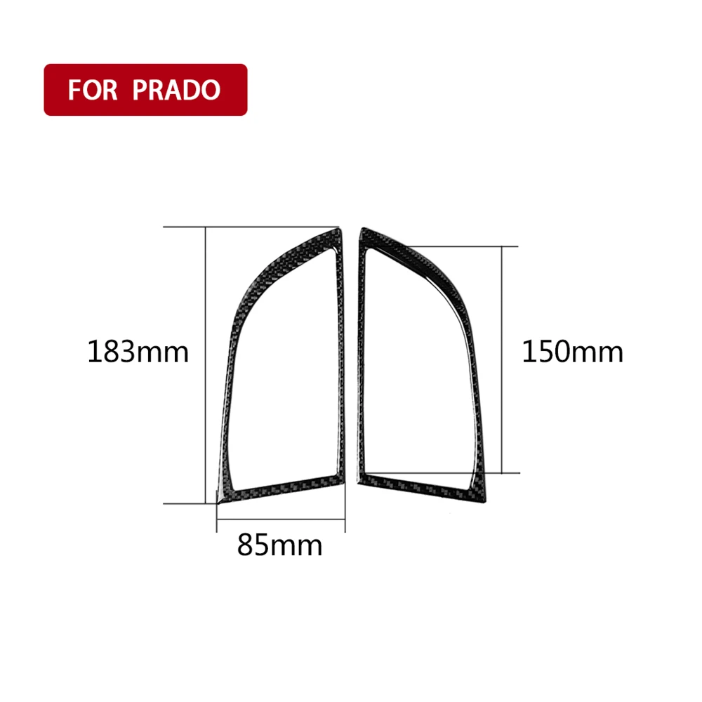 

Car Interior Decoration Headlight Rear Light Frame Cover Trim Strip Stickers For Toyota Land Cruiser Prado Carbon Fiber