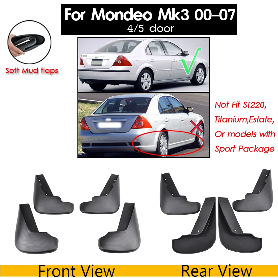 Брызговики для Ford Mondeo Mk2 Mk3 Mk4 Mk5 3 4 5 Fusion Брызговики STW ST200 ST220 ST-Line titanium 95-on