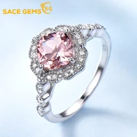 sace gems morganite gemstone rings for women 925 sterling silver rose gold ring wedding engagement fine jewelry