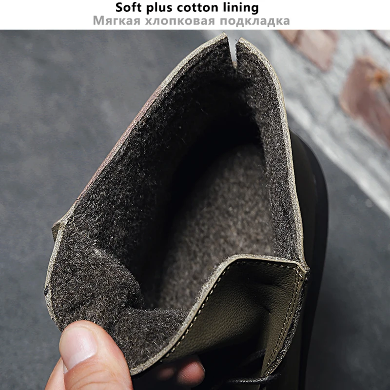 Винтажные мужские ботинки в британском стиле уличные осенние из натуральной