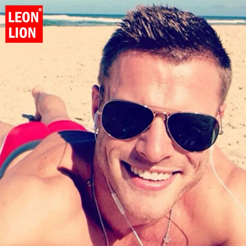 Солнцезащитные очки-авиаторы LeonLion зеркальные для мужчин и женщин винтажные