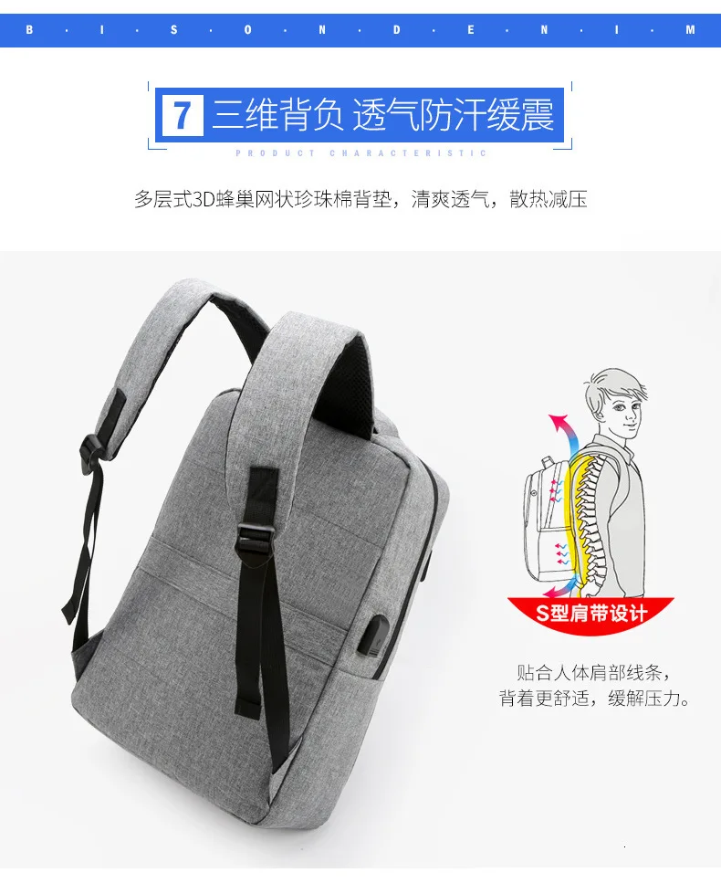 Xiaomi Mijia, рюкзак, стиль, простой, usb зарядка, рюкзак для мужчин и женщин, повседневная, деловая, сумка для компьютера