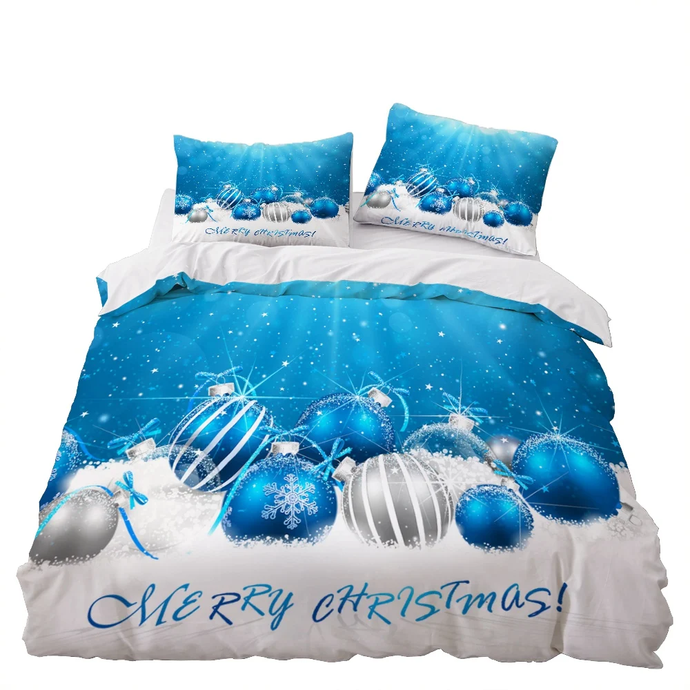 

Рождественские комплекты постельного белья, одноразмерный мультяшный комплект с пододеяльником и наволочкой, двойное Полноразмерное одея...