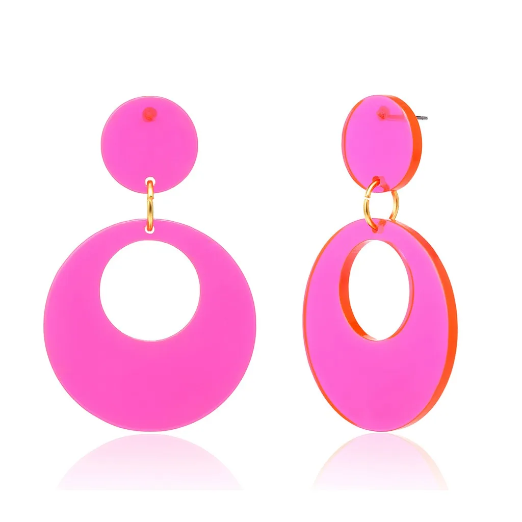 Женские круглые серьги черные белые золотые геометрические металлические в